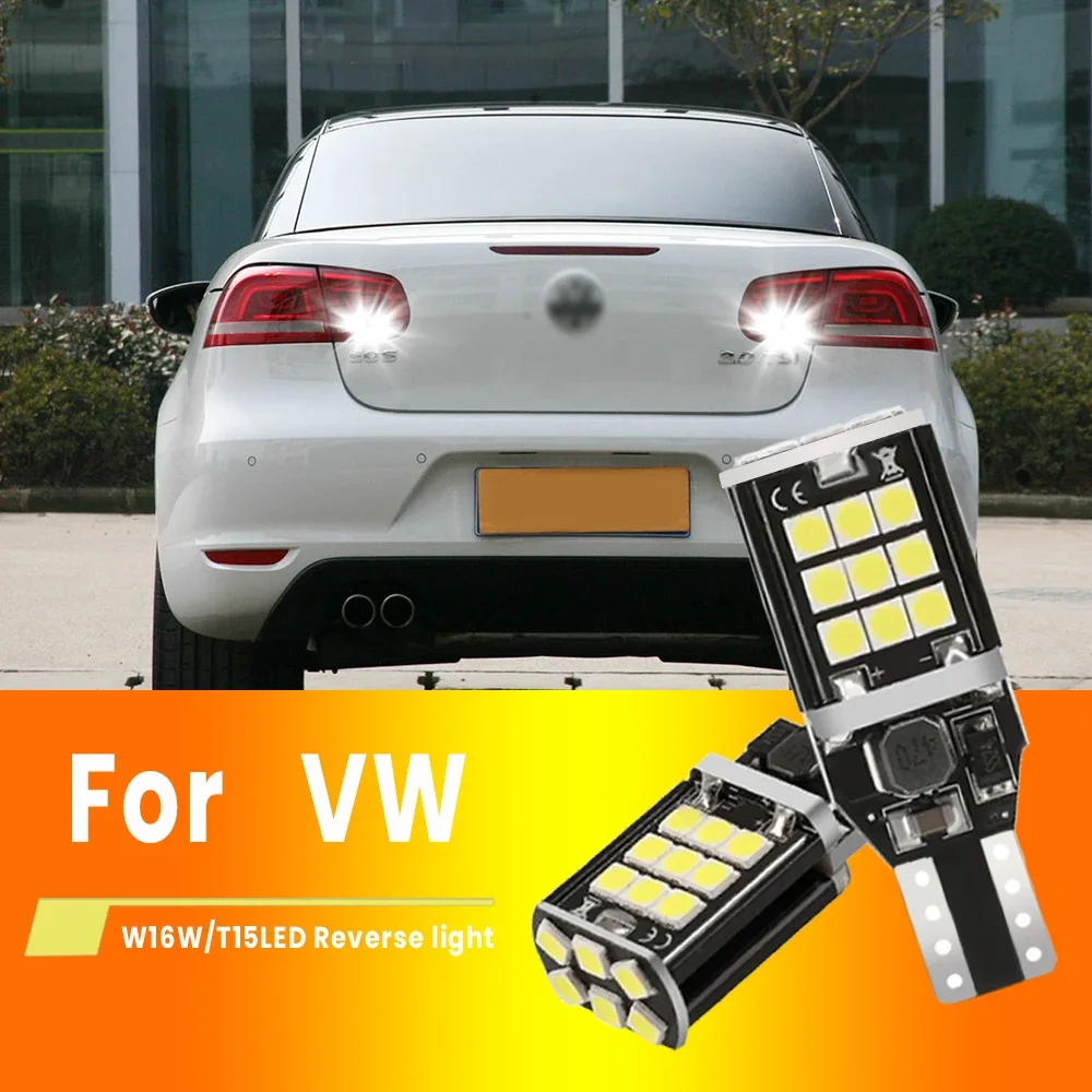 

2x For VW Touareg Beetle CC EOS Routan Scirocco mk3 Sharan Tiguan LED Backup Light Blub Reverse Lamp W16W T15 921 Canbus