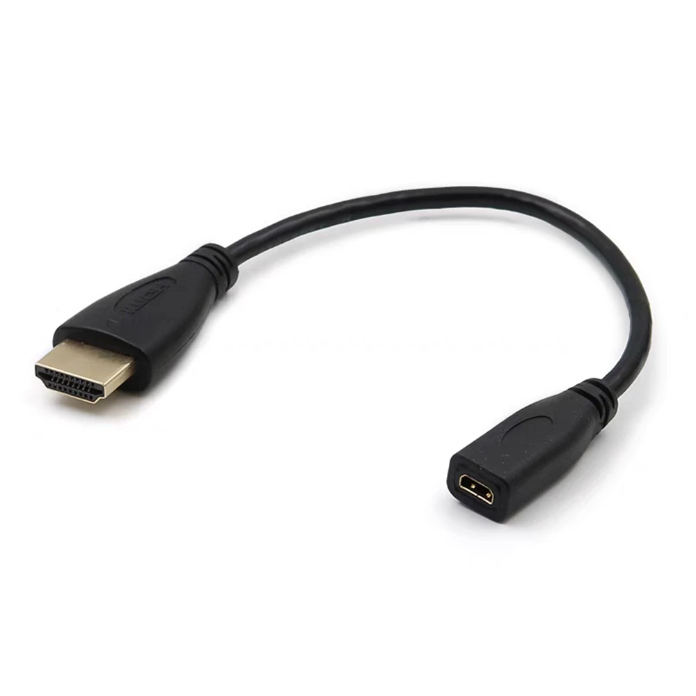 كابل صوت وفيديو صغير متوافق مع HDMI ذكر إلى أنثى متوافق مع HDMI V1.4 M/M 1080p 1440p، مناسب لـ HDTV PS3 XBO