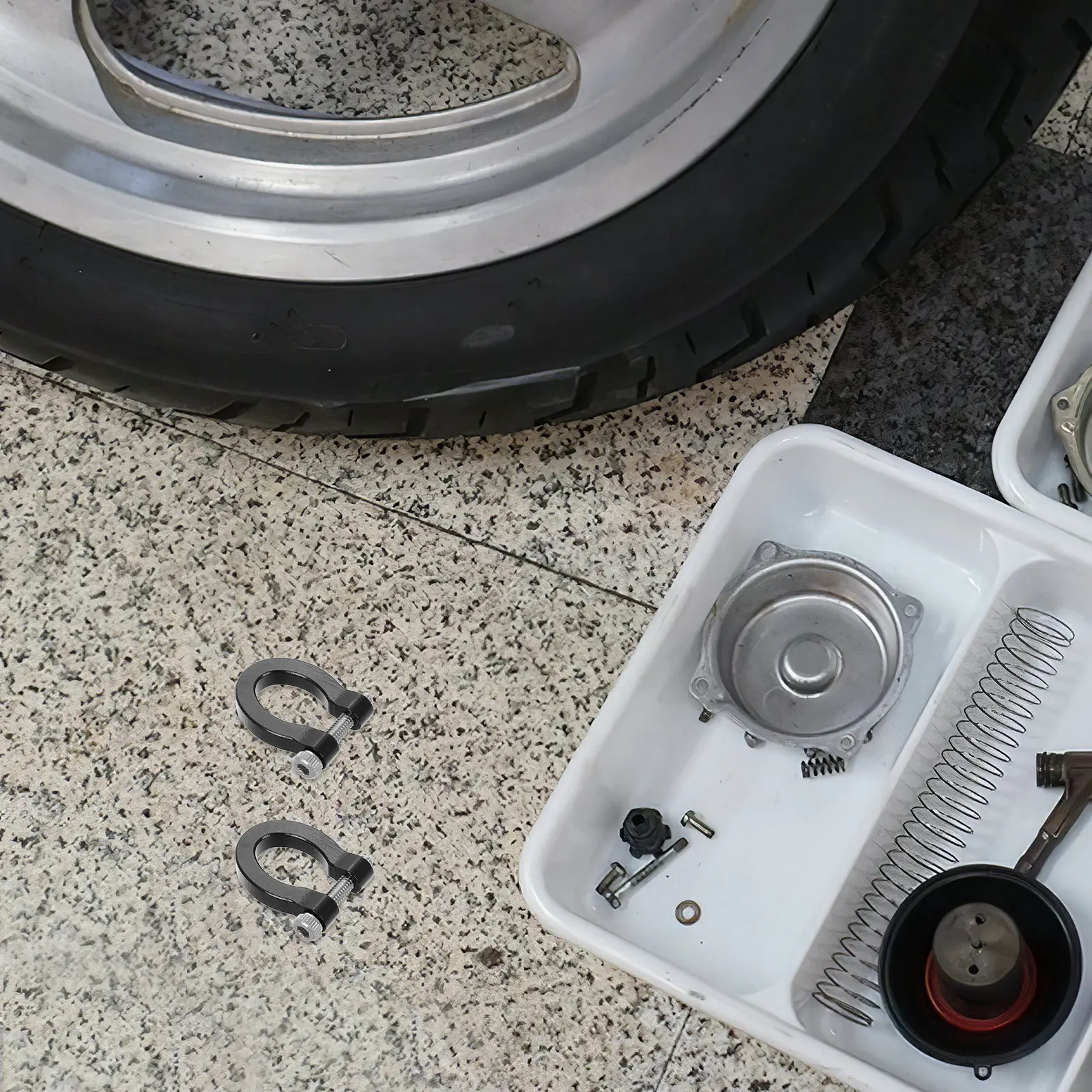 

1Pair D-Ring Tow Hook Heavy Duty Metal Front Bumper Towing Accessory For Trucks Off-Road Recovery Shackle Sturdy Vehicle Trailer