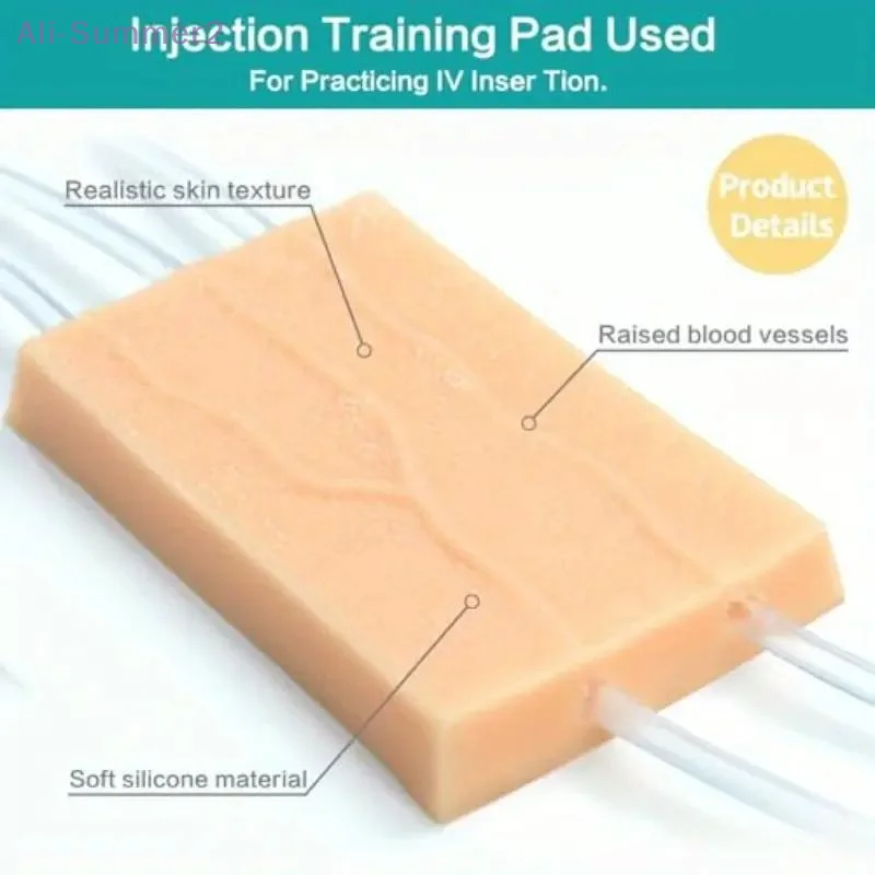 Silicone Injection Practice Pad Blood Recovery Kit Medical Student Nurse Blood Collection Puncture Training Pad Model