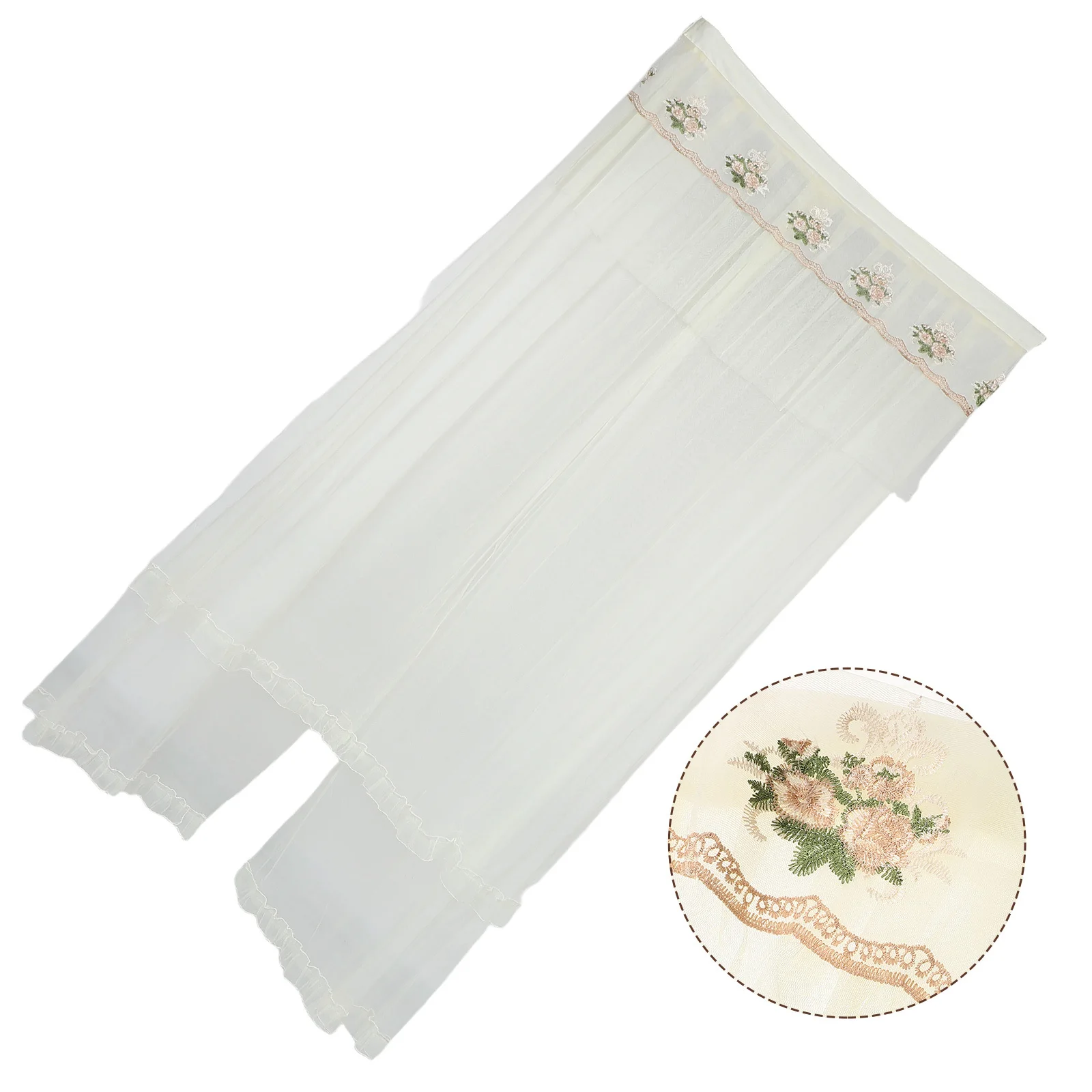 

Summer Lace Door Curtain Self-Adhesive Breathable Privacy Screen for Bedroom Living Room Door Decorative Divider Panel