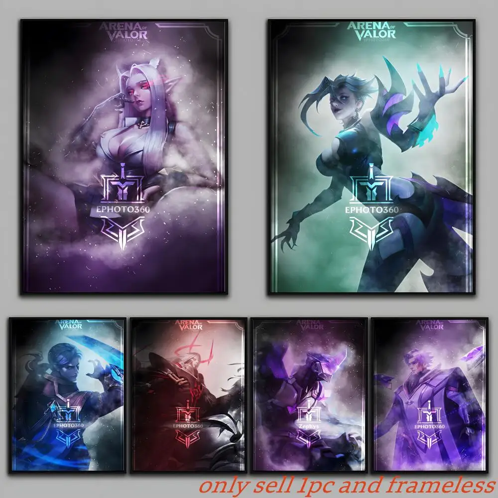 Popular Game A-Arena of Valor Poster Painting Prints Wall Art Picture Film Room Home Bar Cafe Decor Home  Mural