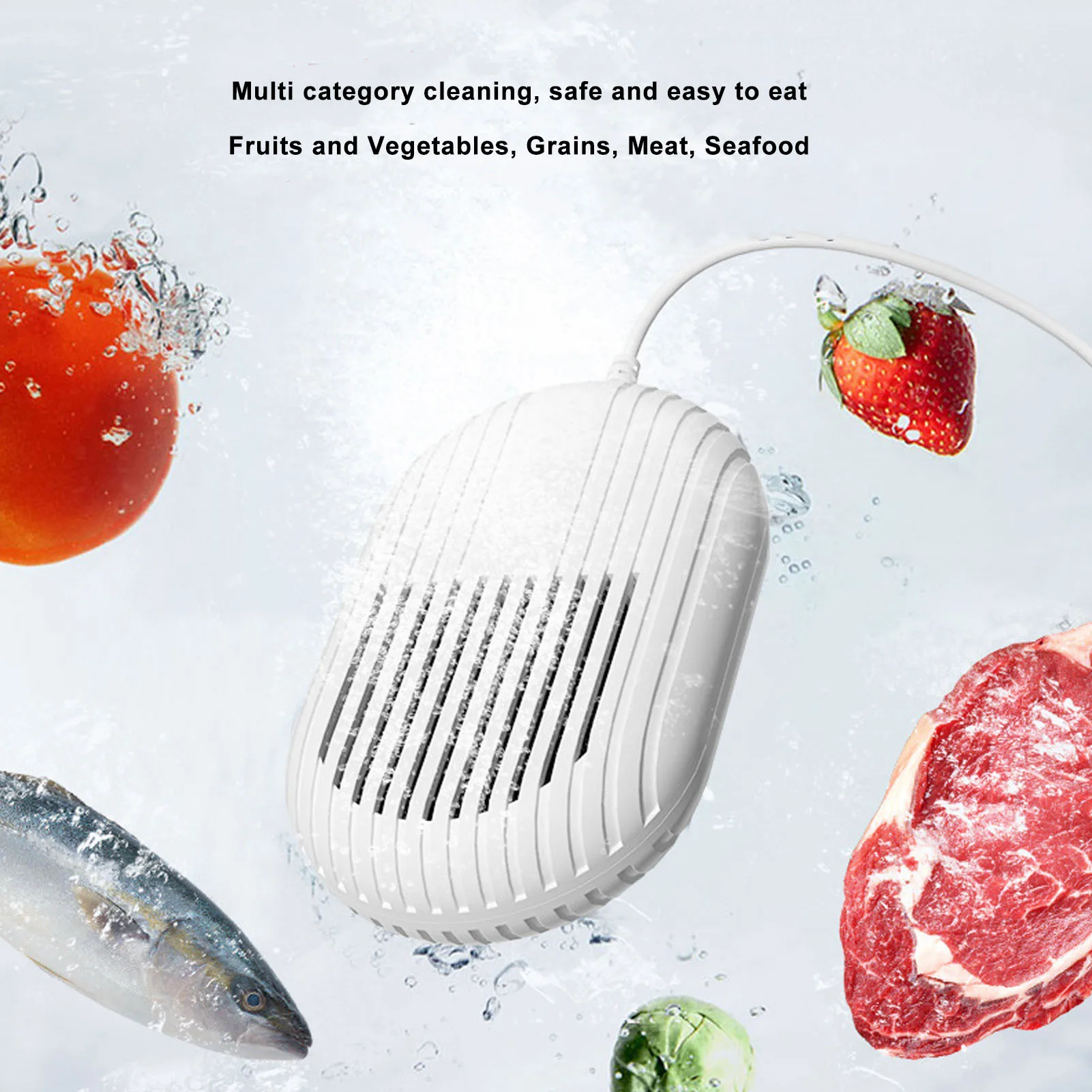 Machine à laver les fruits et légumes alimentée par USB, double chambre murale, 4 Modes de nettoyage, dispositif de nettoyage des légumes