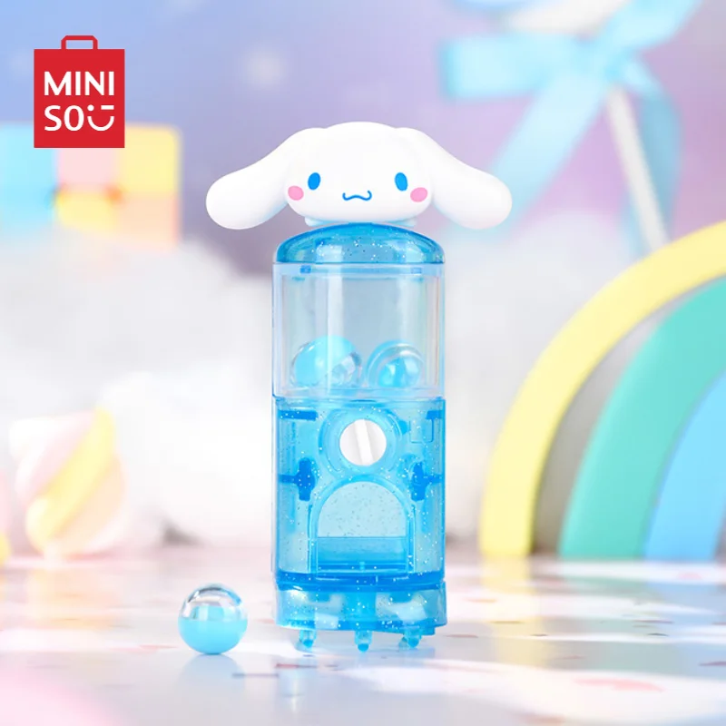 Miniso Sanrio Familie Mini Gashapon Maschine Blind Box Spielzeug Desktop-Dekoration niedlichen Cartoon-Modell Kuromi Kinder Geburtstags geschenk