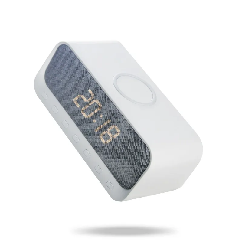 Multifunctional Bluetooth Speaker Alarm Clock Wireless Charging FM Radio Aid Portable DesktopFor Bedroom Nightstand Application