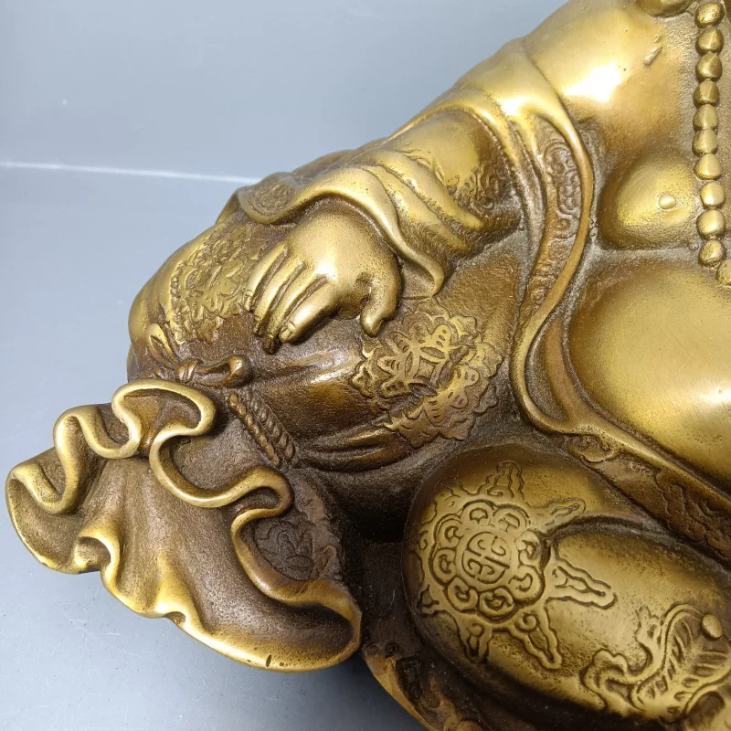 Wholesale Antique Brass Milo Buddha Ornaments Smiling Buddha Big Belly Buddha Worship Buddha Statue Statue Ornaments Antique Cra