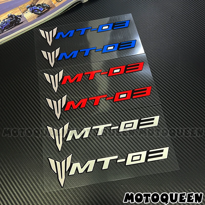 For MT 03 MT03 Sticker Motorcycle Fairing Body Tank Side Emblem Label Logo Decoration Reflective Motorbike Decals Stickers