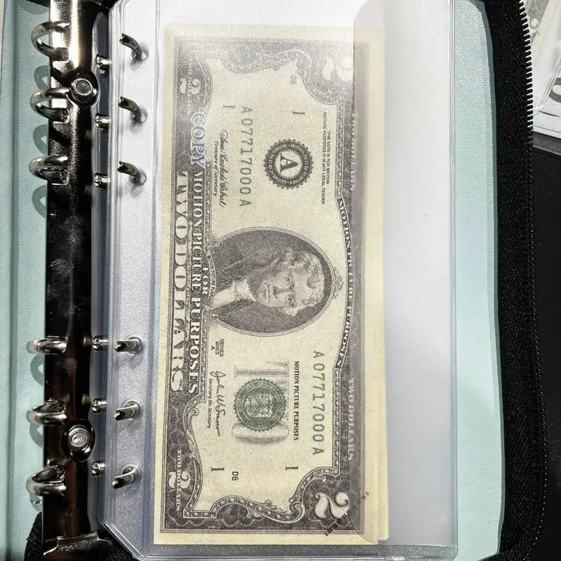 A5/A6 Clear Zipper Budget Envelopes 12Pcs 6 Holes Loose Leaf Binder Pockets Cash File Pouches For Notebook Accessories - view 4