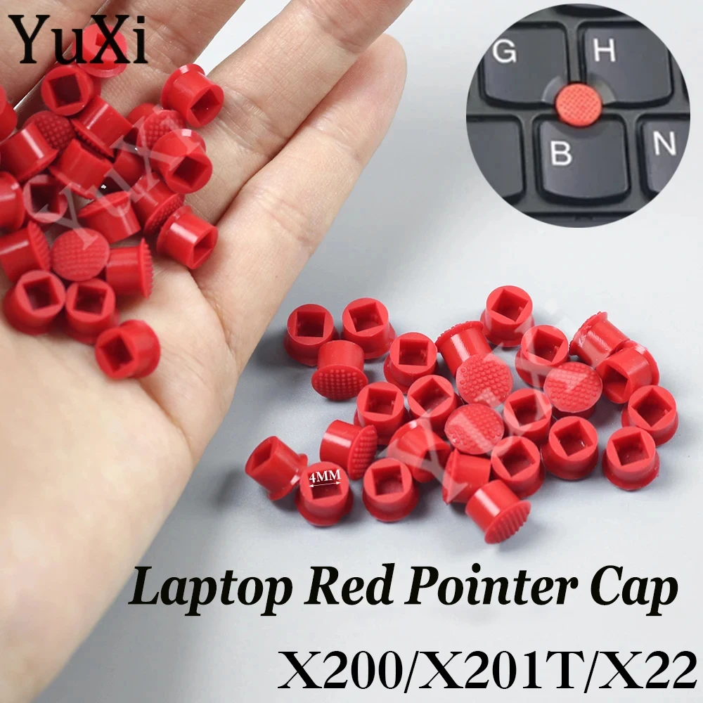 10 pçs mouse portátil ponteiro trackpoint cap para lenovo ibm thinkpad x200 x201t x22 dell hp elitebook 4x4mm tampa de botão de borracha vermelha