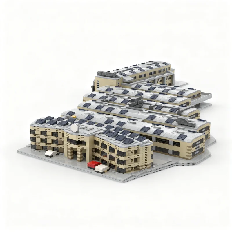 5141pcs MOC Microscale Factory Complex Architecture Model Building Blocks Construction Christmas Gift Toy Idea Birthday Craft