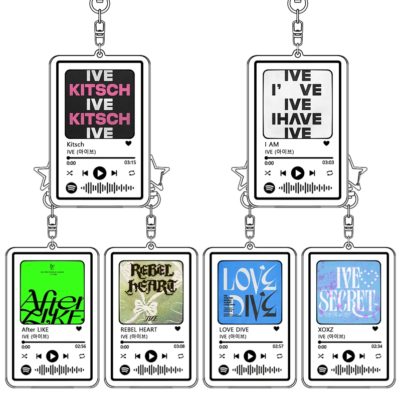 Kpop Popular Ive Acrylic Keychain Gaeul Leeseo Keyring Exquisite Student Rei Wonyoung Girl Liz Accessories Yujin Birthday Gift