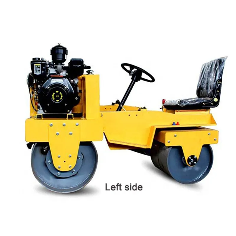 YUGONG 1000KG New Double Drum Ride on Road Roller Compactor Machine Vibration Frequency 70HZ Exciting Force 50KN