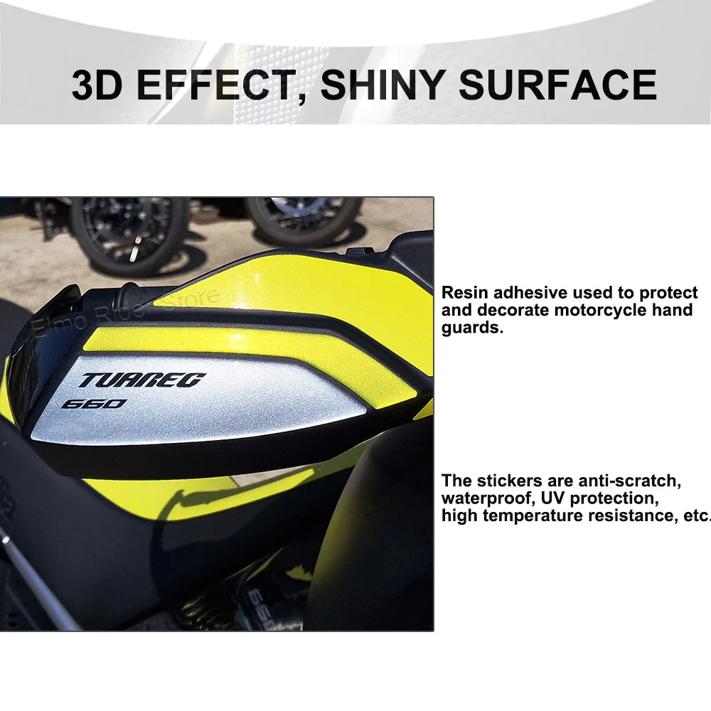 TUAREG 660 3D Stickers Motorcycle Handguard Protections Waterproof Anti-Scratch for Aprilia TUAREG 660 2022 2023