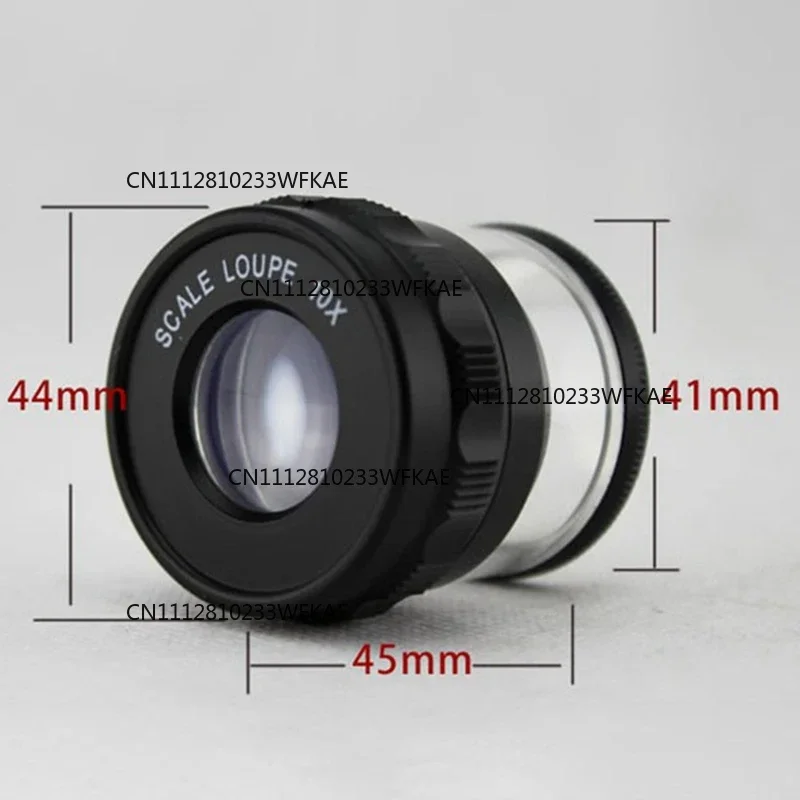 10X Stand Measuring Magnifier Scale Loupe Magnifying Glass 10X With Scaled Magnifier