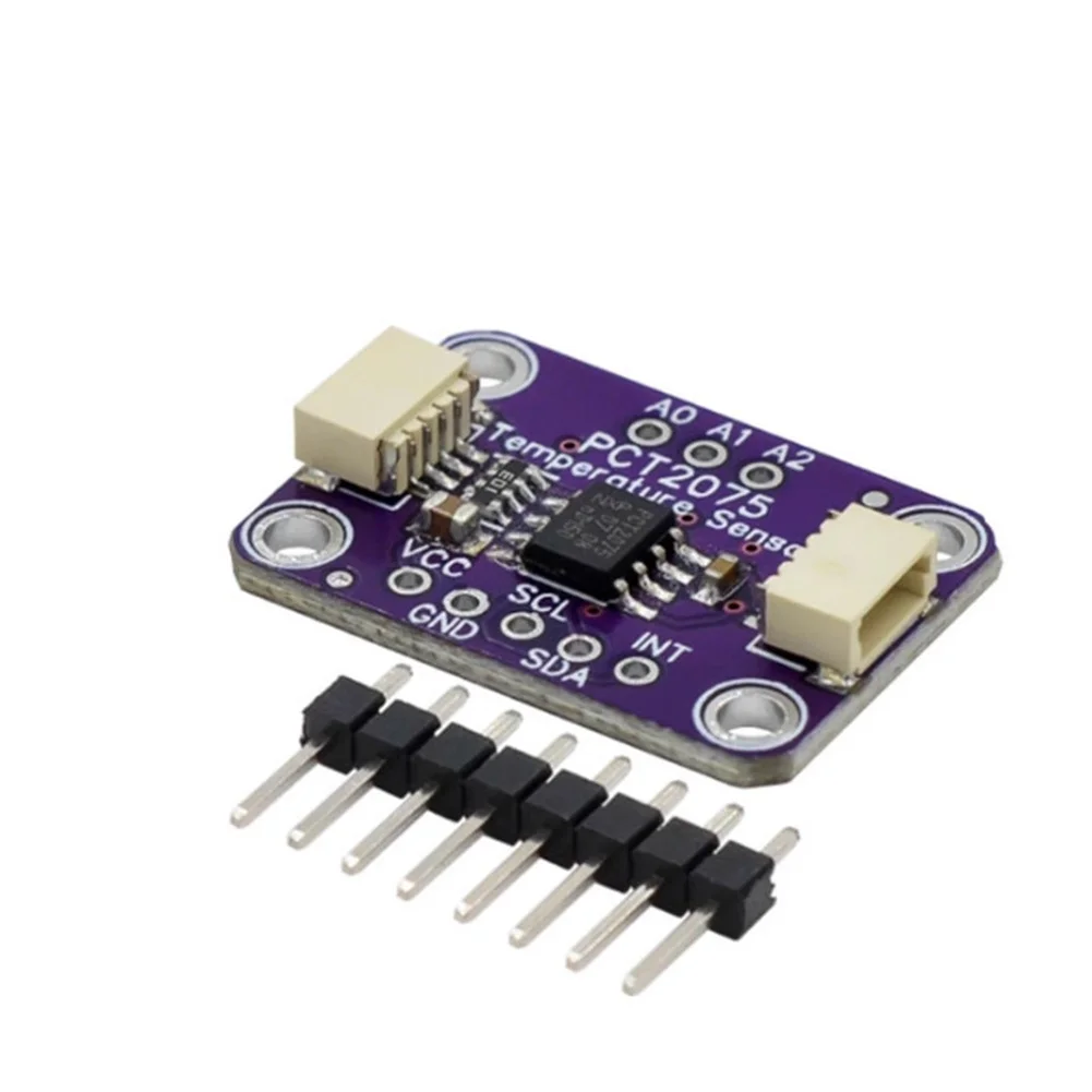 I2C-Compatible PCT2075 Temperature Sensor Module Optimized for For stemma QT For qwiic and I2C Microcontrollers