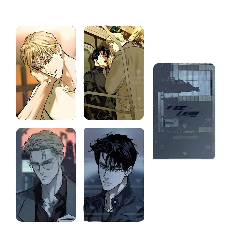 5PCS Korean Webtoon Flash Light Photo Cards Set Collectible Manga Characters LOMO Card Fans Gift Idea
