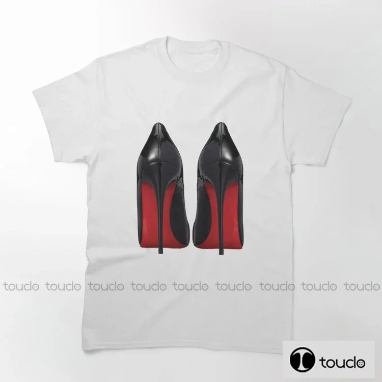 New Red Sole Heels Designer T Shirts Short Fashion Men Trending Funny Gift Papa Men Printing Short Sleeve Tshirt Trend