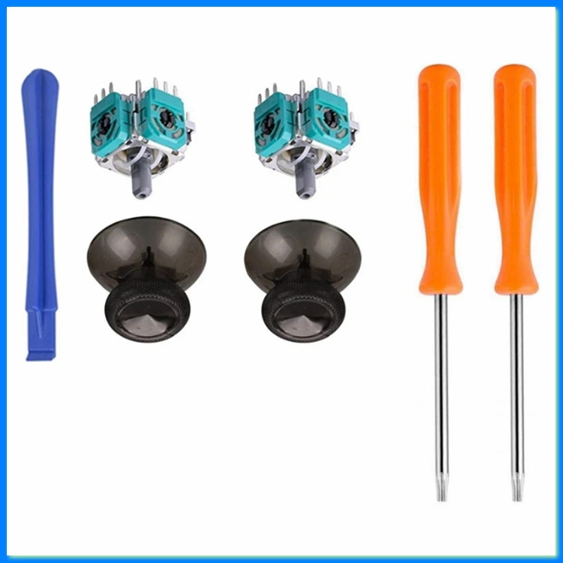 For Controller 3D Analog Stick Replacement Joystick Repair Parts Kit T6 T8 Screwdriver Accessories 7-Piece-DTD2