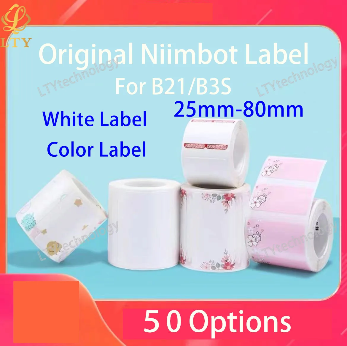 Original Niimbot B21/B3S/B1/B203 Colorful Label Sticker