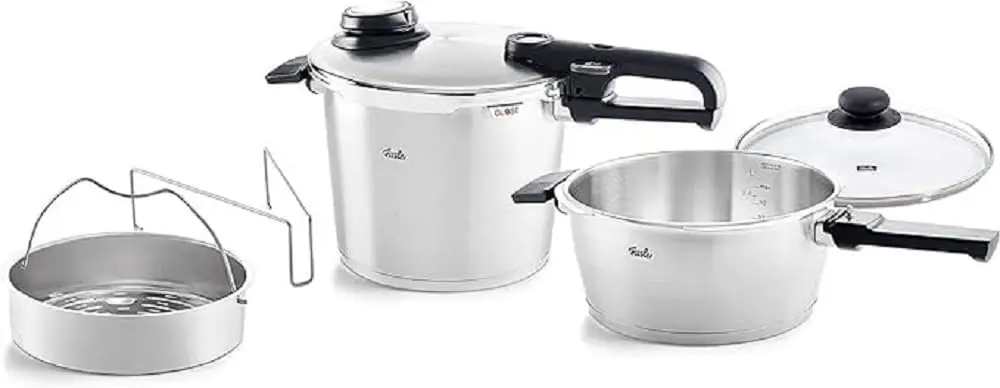 

Набор скороварки Fissler Vitavit Premium, 3,7 кварт и 6,3 кварт со стеклянной крышкой