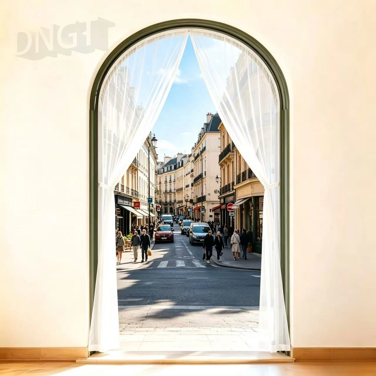Whole Piece Arched Magnetic Screen Door No Middle Seam Encrypted Mesh Self Sealing Mosquito Net Curtain for Home Entry Door