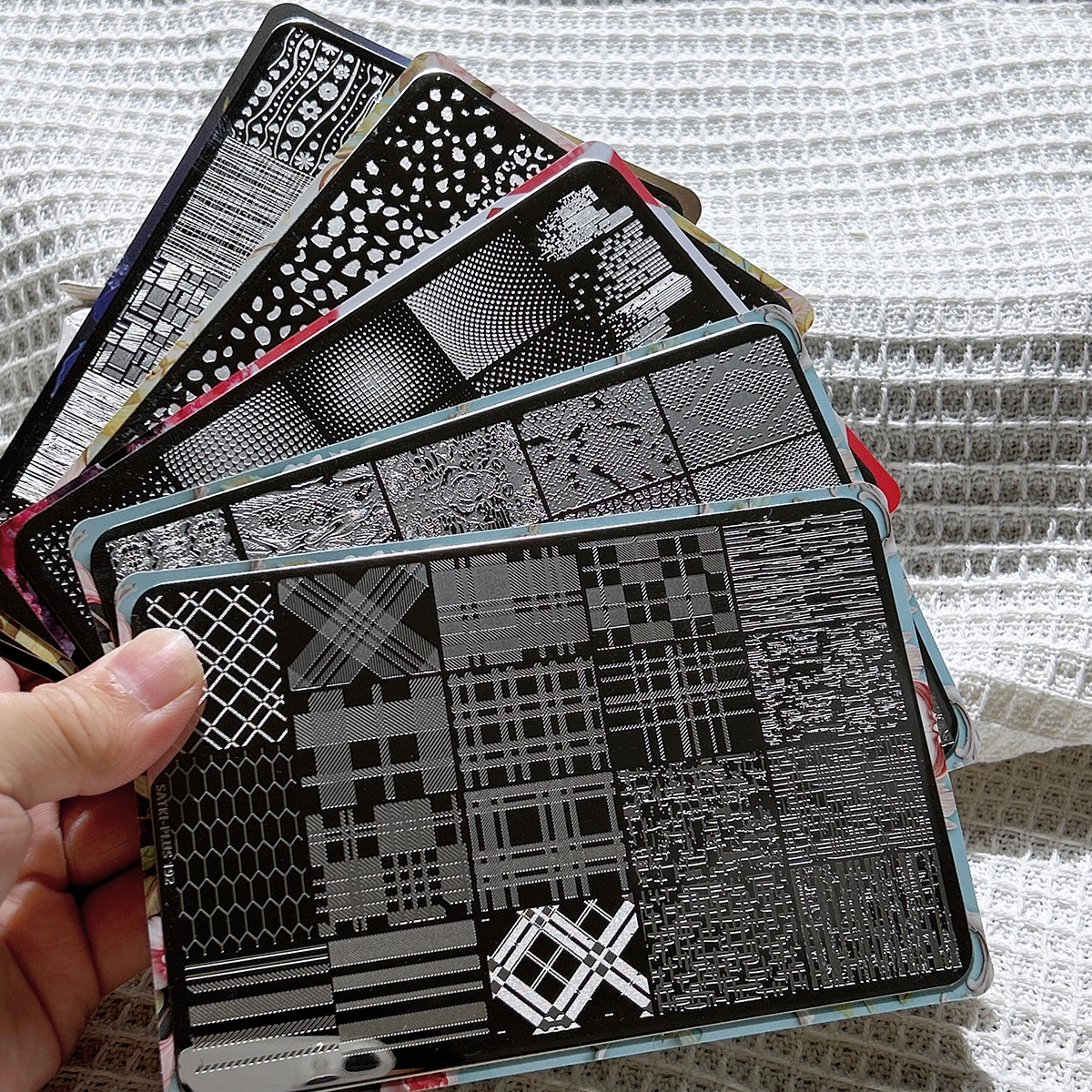 Nail Art Stamping Plate, Stamping Steel Plate, Beginner-Friendly No-Painting Nail Decoration Template, Ancient Style Stamping, Chinese Style Parasol, Cheongsam, Hanfu, Oil Paper Umbrella, Nail Stamping Template, Transparent Transfer Silicone Stamp, Steel Plate Nail Art Tool