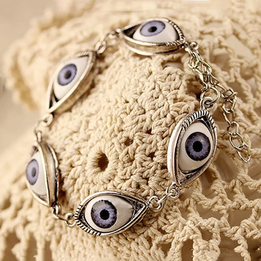 Bracelet Chain Fashion Unisex Angel Evil Demon Big Eye Eyeball Pattern Jewelry Gift