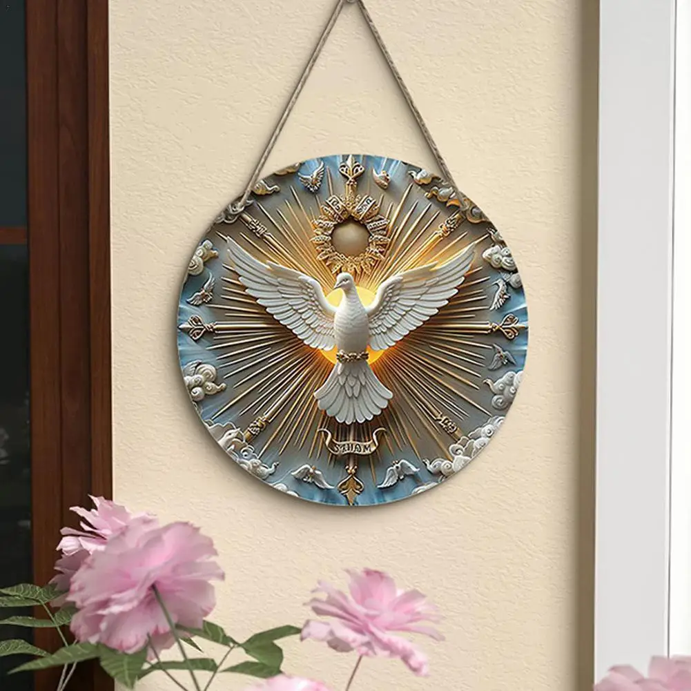 Христос-Дух-Голубь-Настенное-искусство-алюминиевый-металлический-логотип-с-3d-рельефным-эффектом-Китайское-настенное-многоцелевое-украшение