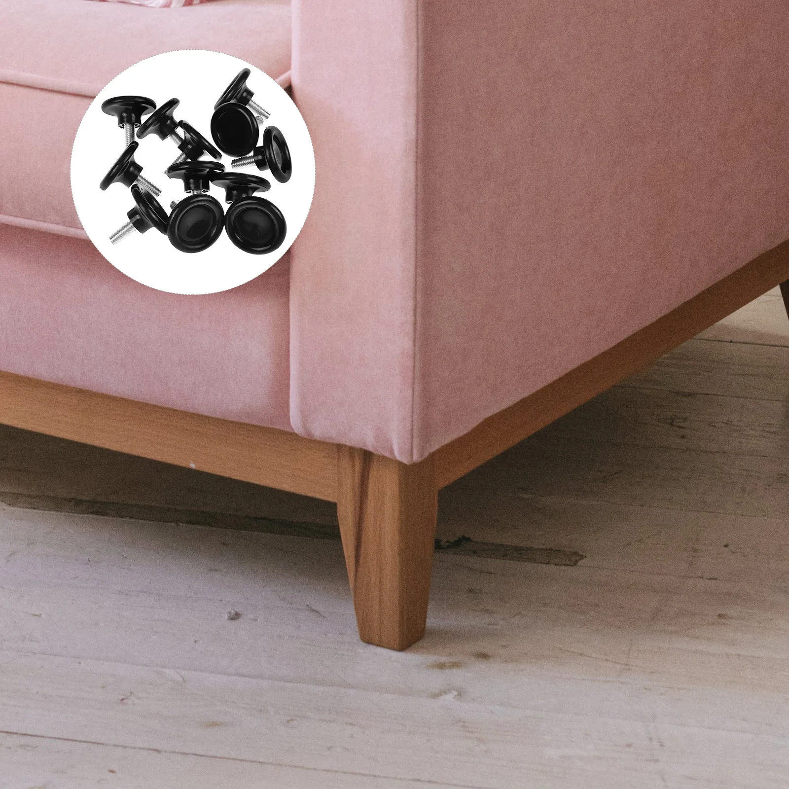 

12pcs Anti-Slip Feet Pads For Furniture Table Leveling Plastic Feet Vibration Dampening M8 Replacement For Chairs Cabinets