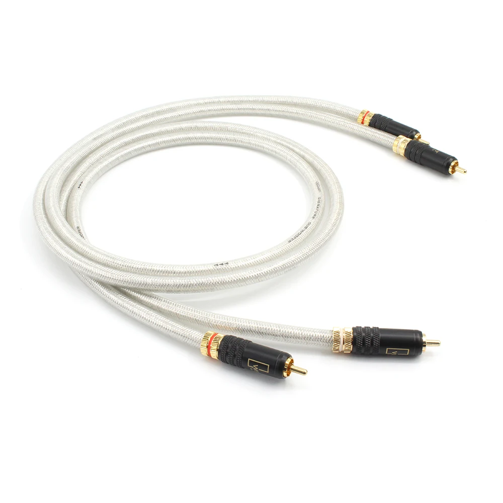 Mới QED Chữ Ký 5N OCC Bạc Âm Thanh Hifi Liên Thông Cáp WBT-0144 Kết Nối Mạ Vàng