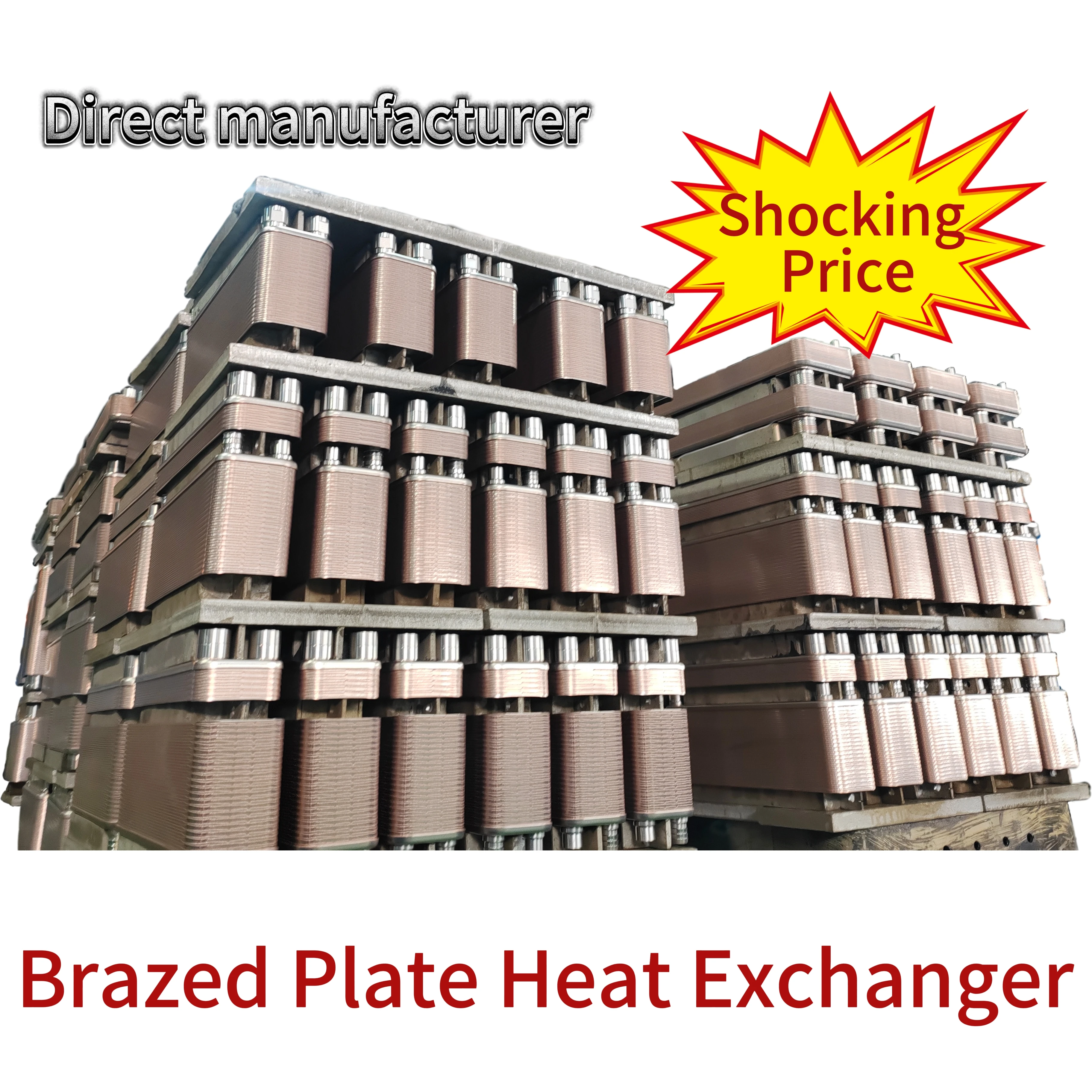 Best Seller New Brazed Plate Heat Exchanger Heat Pump FHC030 Stainless Steel Copper Corrosion Resistant Oil High Efficiency CE