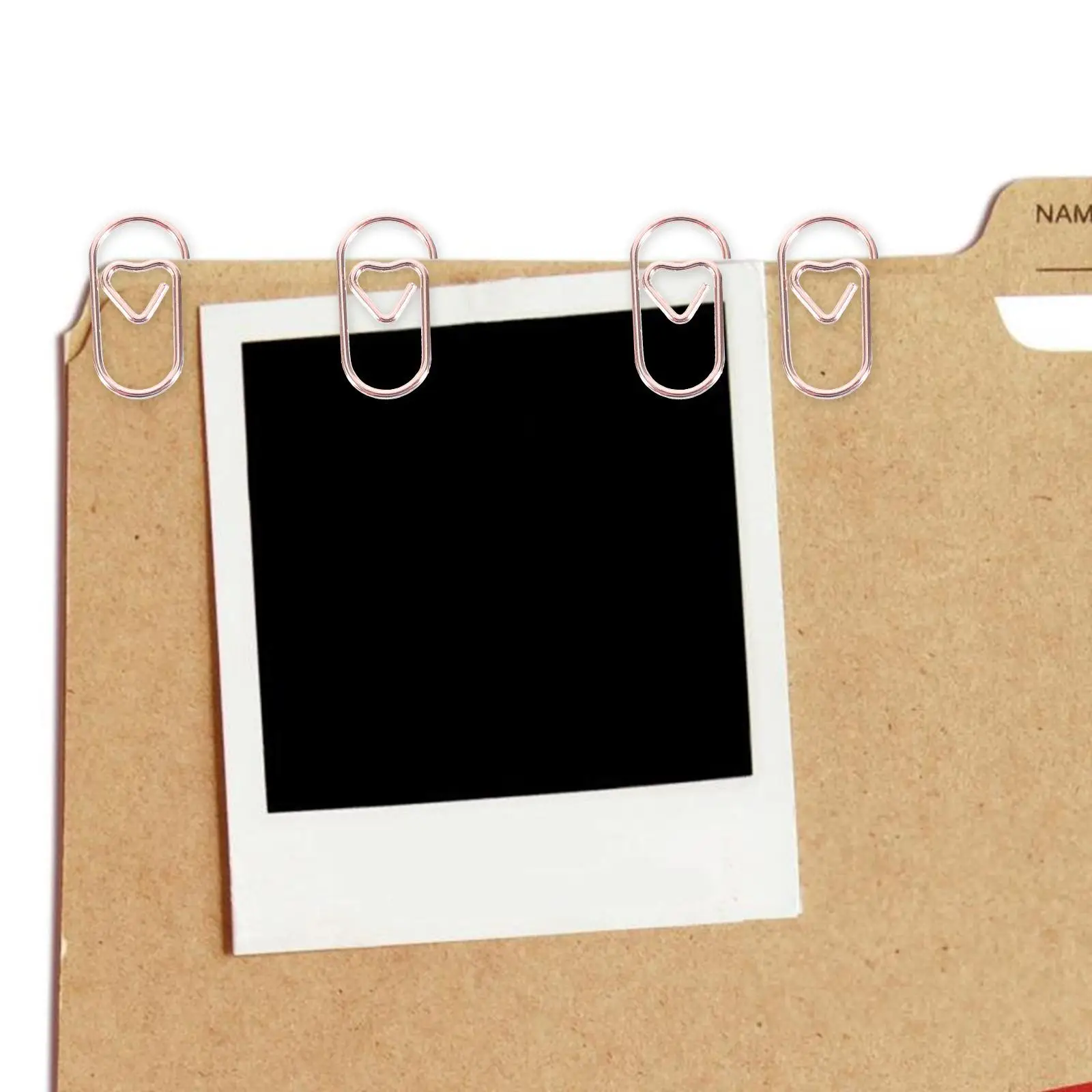 150pcs Heart Mini Metal Binder Cute Small Office Paper Clip Metal Paper Clips Supplies Creative Document Clips