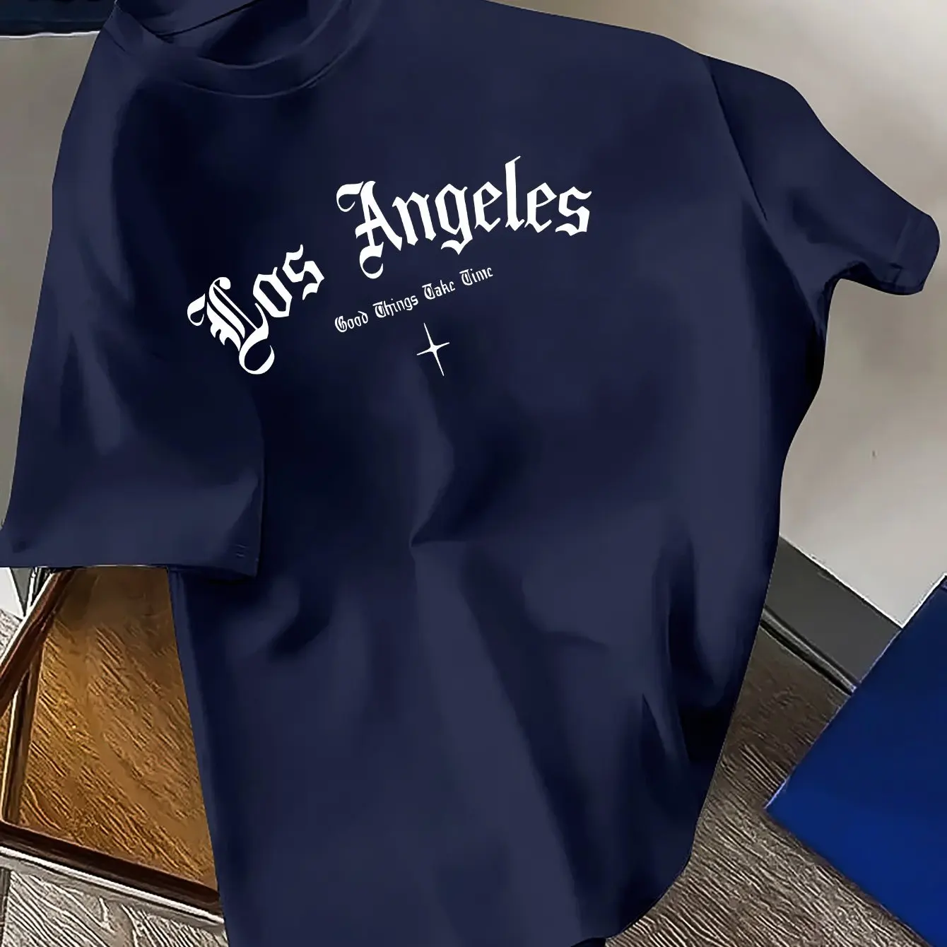 Men's Los Angeles Graphic Quick Dry T-Shirt Summer Breathable Short Sleeve Casual Tee Oversized Streetwear Tops for Gym Workout