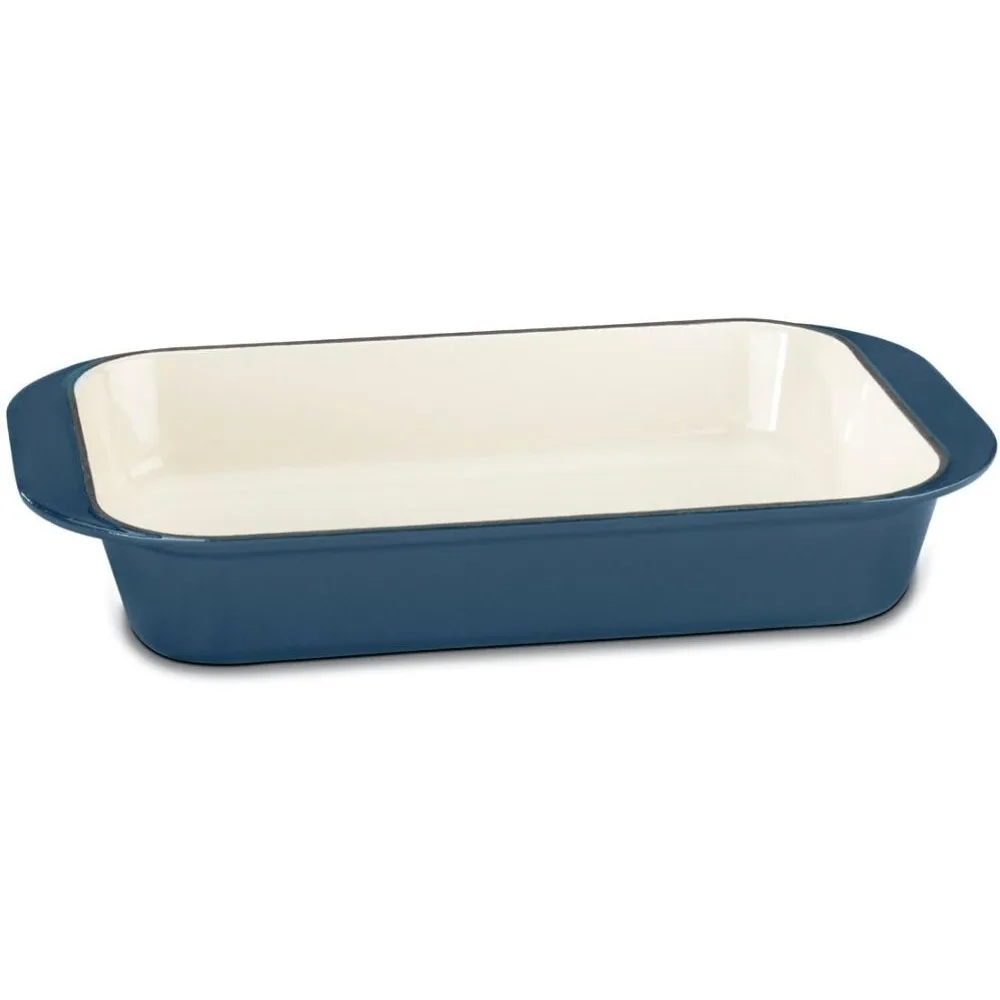 

Cuisinart 14-Inch Enameled Cast Iron Roasting Pan with Provencial Blue Interior