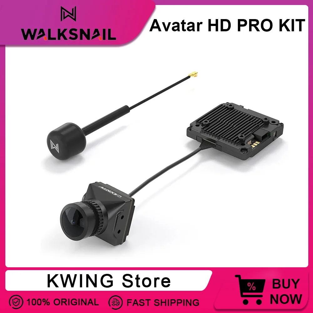 CADDX Walksnail Avatar HD Pro Kit / Avatar HD Kit V2 With Gyroflow 8G/32G 1080P/120FPS HD 160°FOV FPV Camera For RC Drone