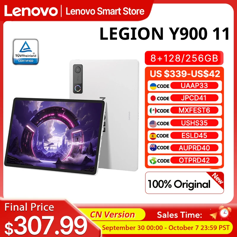 Original Lenovo Legion Y900 11 Tablet CN Version MediaTek Dimensity 9500S CPU 11.1