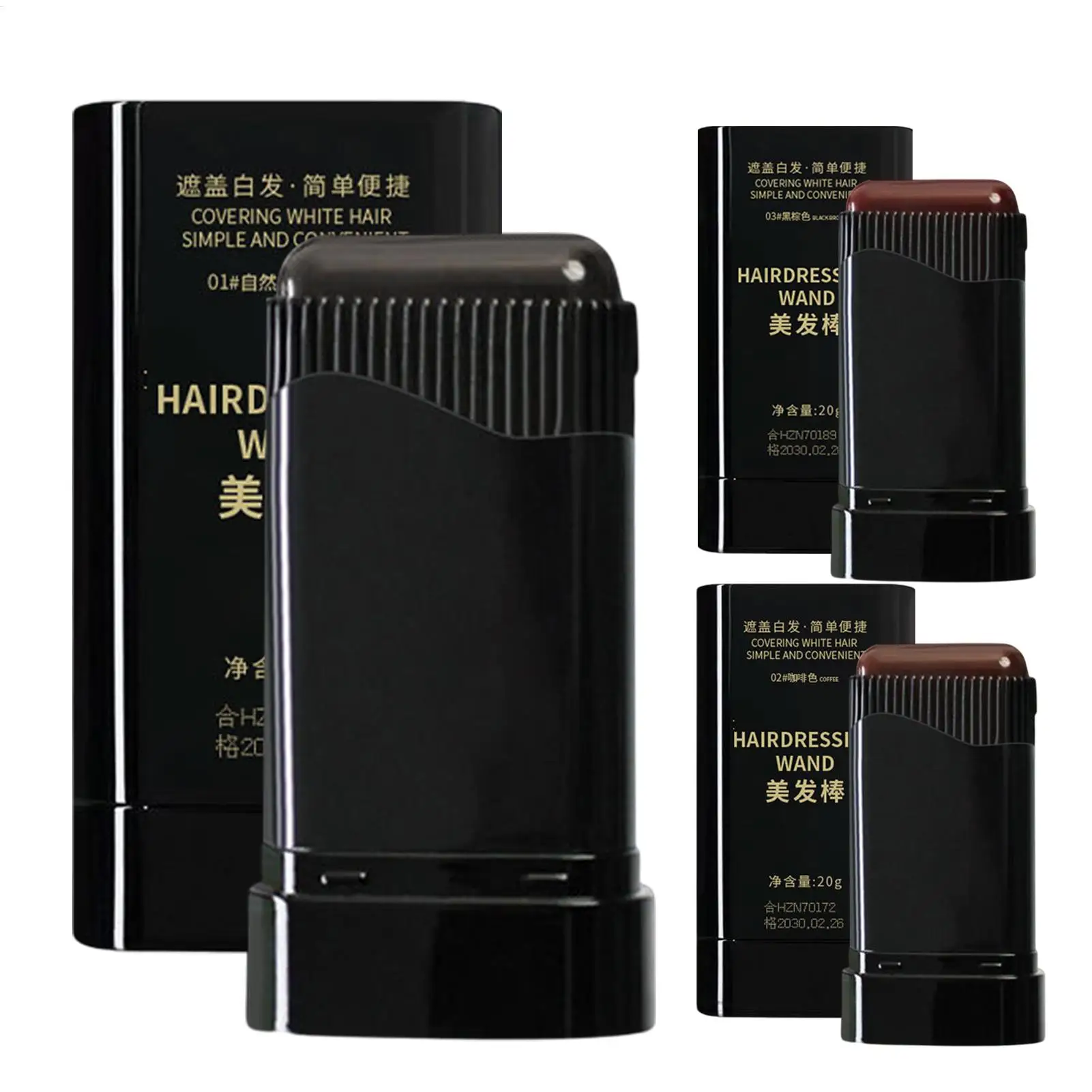 Hair Dye Stick with Comb Quick Gray Coverage Dye Hair Waterproof Long Lasting Temporary Hair Coloring Pen Gray Hair Cover Up