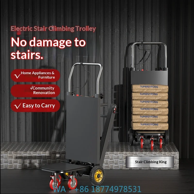 

yart carts commercial hydraulic collapsible trolly cart dolly heavy duty stair climbing trolley electric hand truck folding