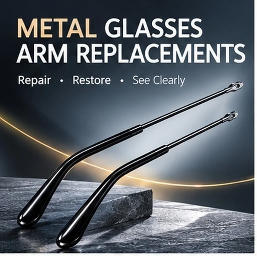 1Pair Eyeglasses Arm Legs Replacement Universal Metal Temples for Glasses Sunglasses Repair Kit Stylish Design Pressure Relief