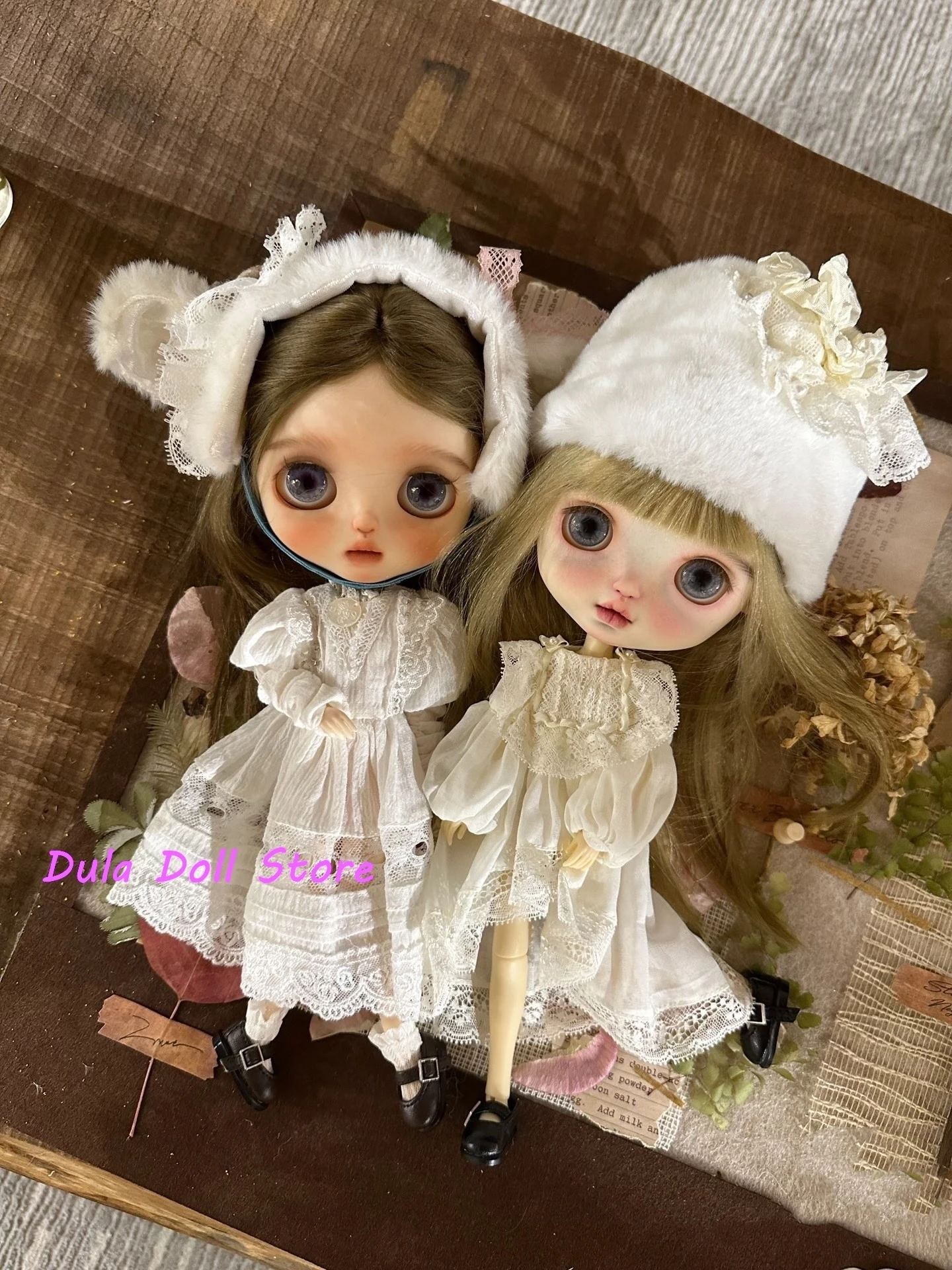 Dula Doll Clothes Dress white lace skirt Blythe ob24 ob22 Diandian Azone Licca ICY JerryB 1/6 Bjd Doll Accessories