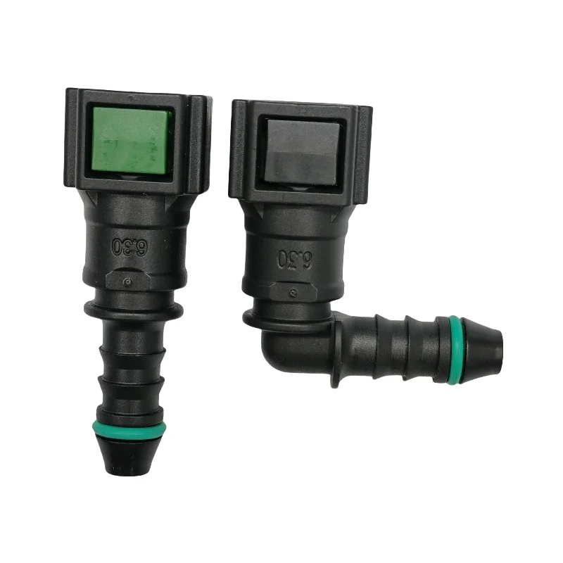 6.30mm ID6 auto Fuel line quick connector with 180 and 90 degree SAE  fuel pipe fittings  female joint 2PCS a lot