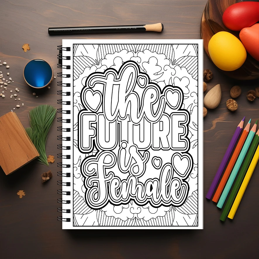 Inspirational Quotes Adult Coloring Book - 8.3x 11.2 Inch 22 Page Coloring Book - Helps Reduce Stress and Ease Emotions