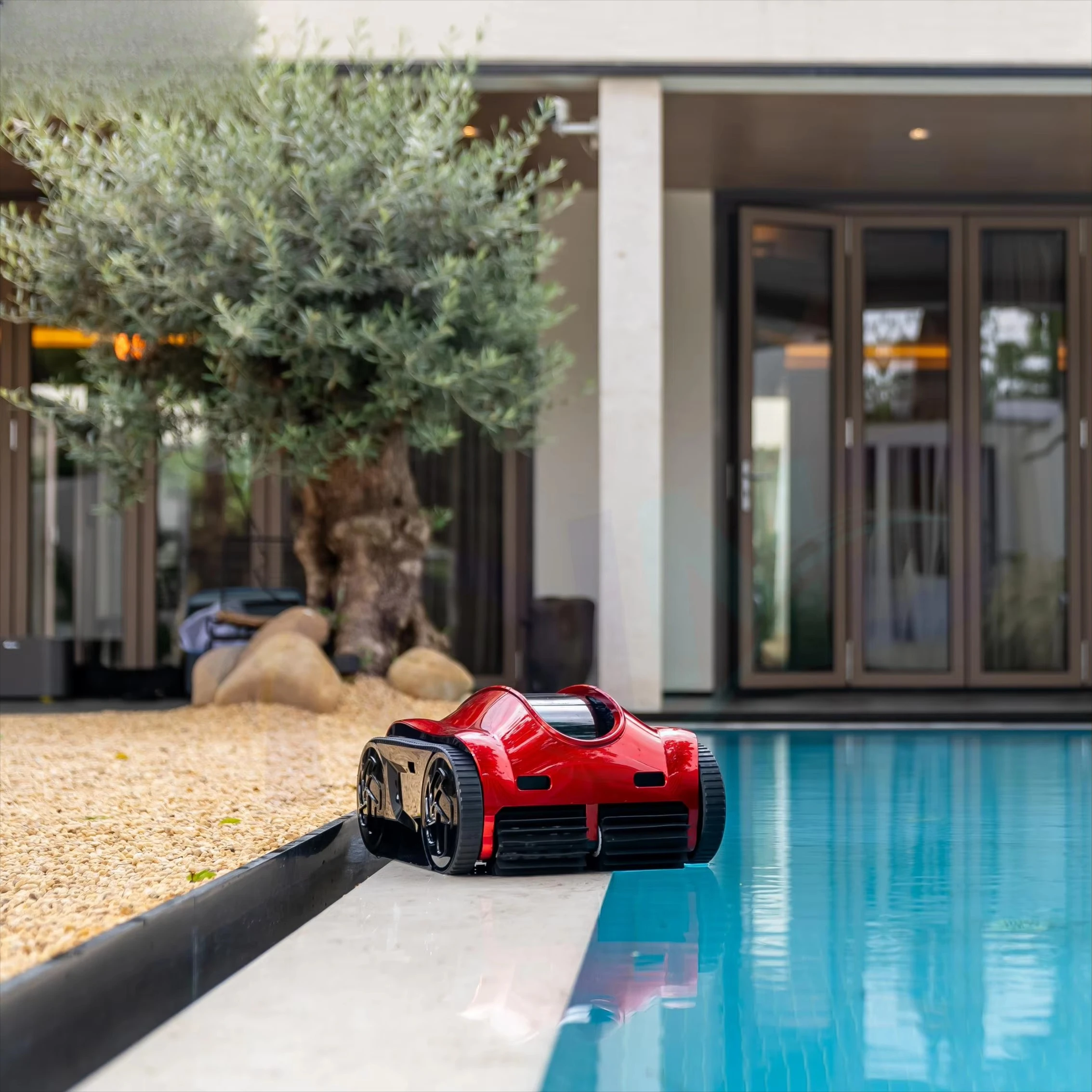 เครื่องดูดฝุ่นสระว่ายน้ำไฟฟ้าไร้สายแบบชาร์จได้ - หุ่นยนต์ทำความสะอาดสระว่ายน้ำอัตโนมัติไร้สายอัจฉริยะสำหรับการทำความสะอาดสระว่ายน้ำสาธารณะ