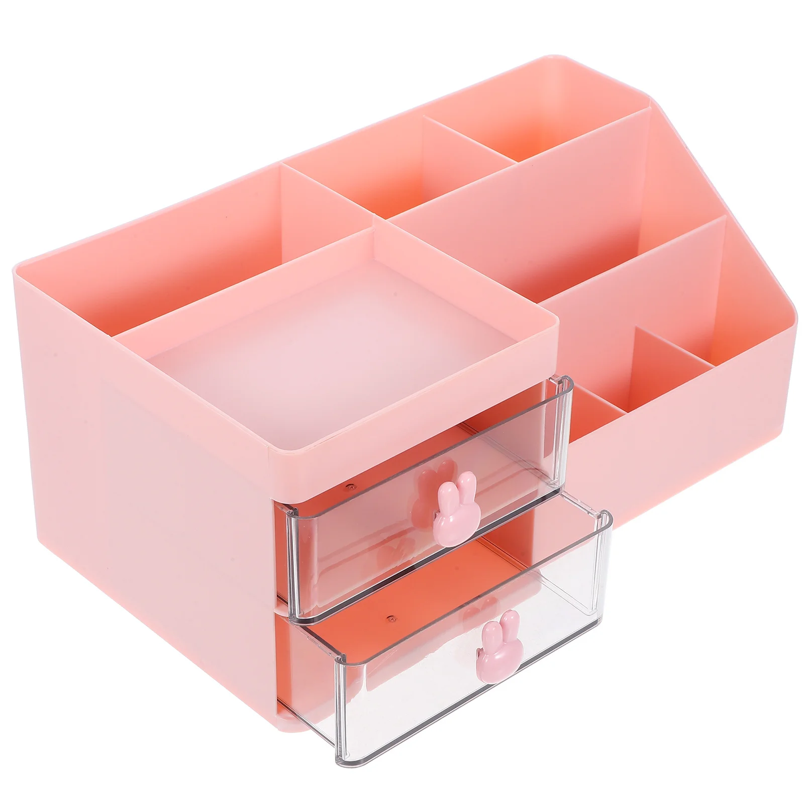 متعددة الوظائف سطح المكتب درج صندوق تخزين مكتب عمل منظم البلاستيك ماكياج الغرور تخزين لوازم صندوق مكتب محمول #5