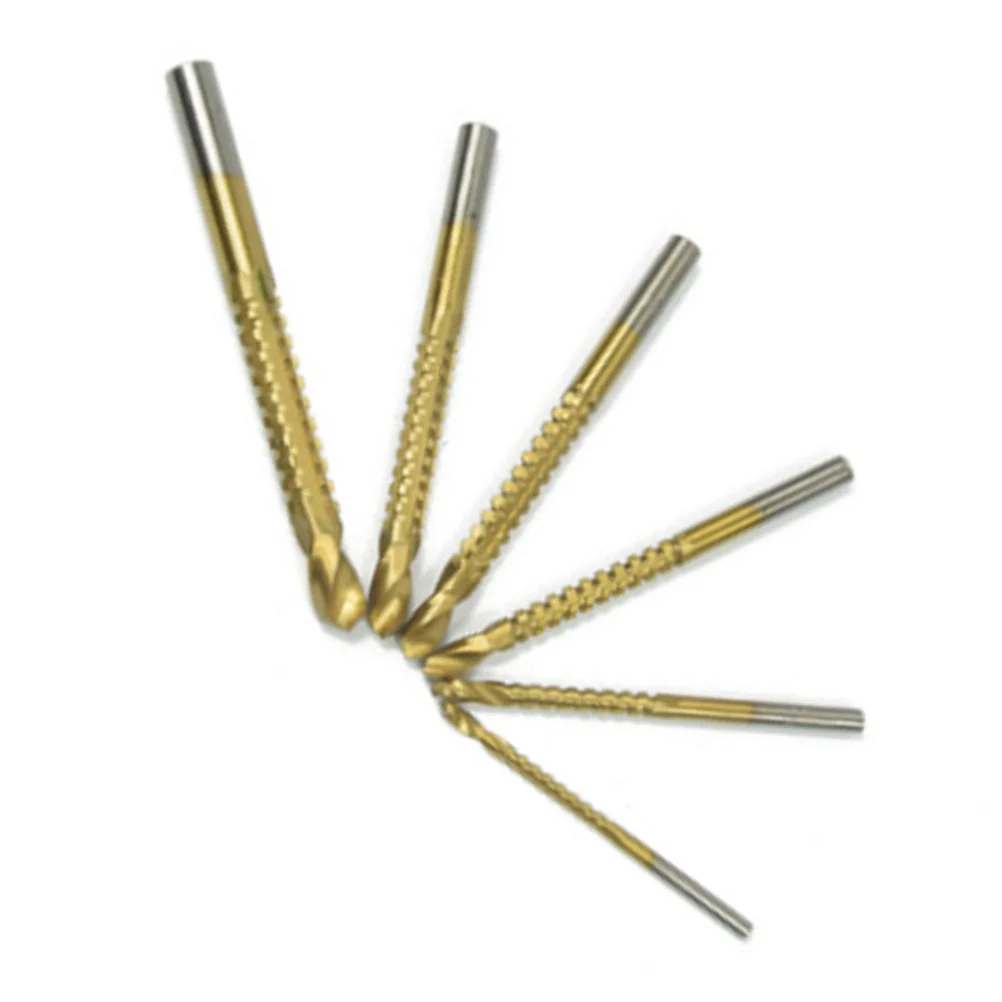 

6Pcs Hss Titanium Coated Sawtooth Drill Bits 30 40 50 60 65 80Mm Woodworking Drill Bit Set for Thin Wood Aluminum Plastic Plate