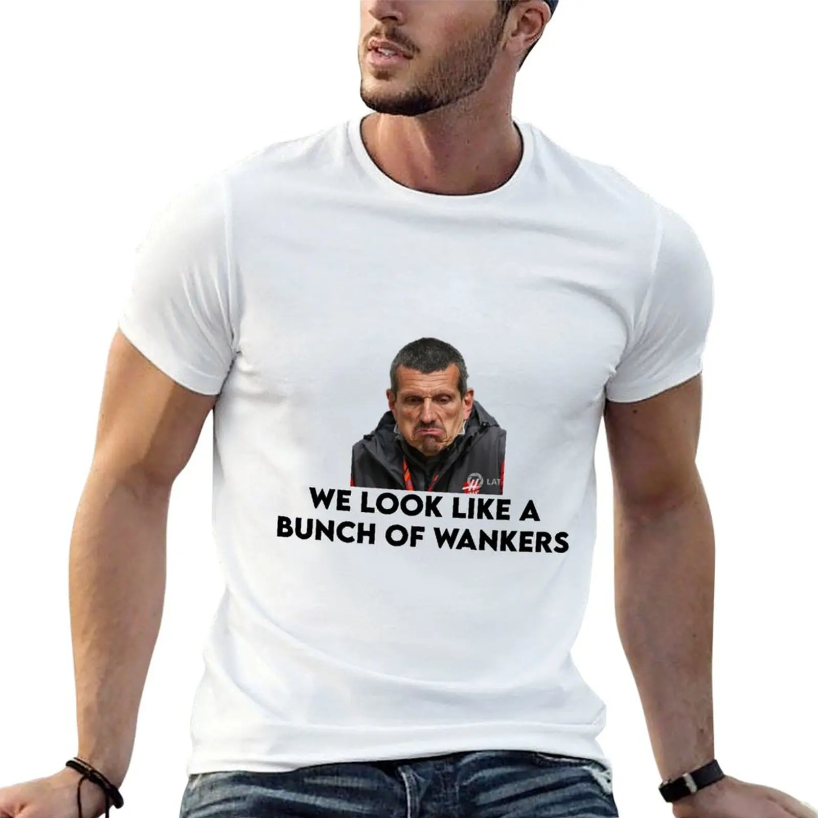 Camiseta Gunther Steiner para hombre, camisetas de algodón para hombre, camisetas gráficas informales para hombre, camiseta
