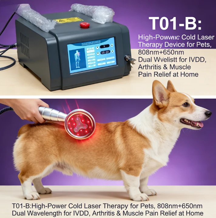 

Обновленный лазерный физиотерапевтический аппарат 2026 года для собак, двухволновое устройство (808 нм + 650 нм) для лечения IVDD, неинвазивный домашний уход для животных