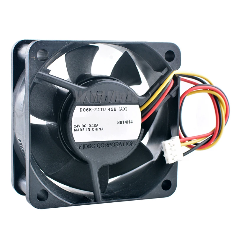 D06K-24TU 45B 6cm 60mm fan 60x60x25mm 6025 DC24V 0.10A Micro axial fan cooler cooling fan for frequency converter