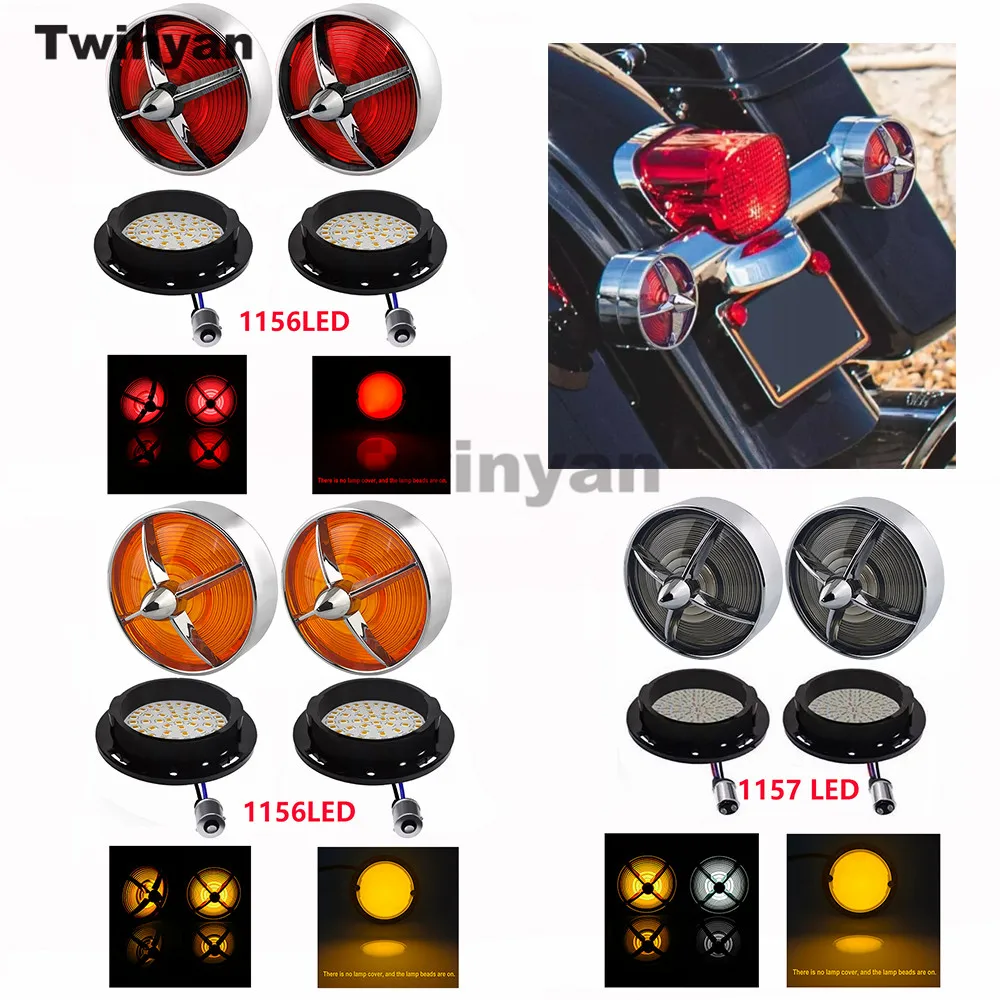 

3 1/4 "1156 1157 светодиодные передние указатели поворота, крышка индикаторной лампы, линза для Harley Road King Softail Electra Street Glide