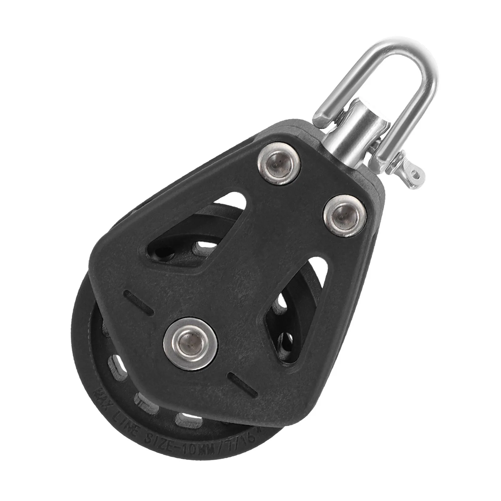 Sailboat Pulley Bearing Nylon Single Swivel Crane Block Lifting Pulley Roller Rope Block Sailboat Lift Tool Boat Accessory